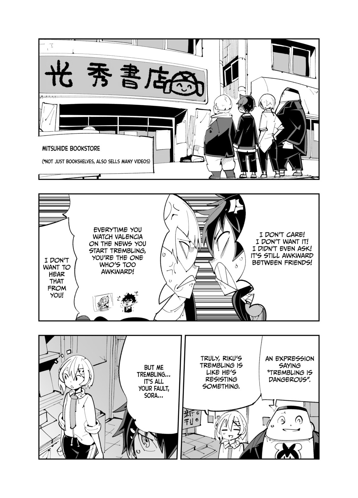 Chapter Trembling: Spill it! If we went to the bookstore the 4 of us then?… page 3